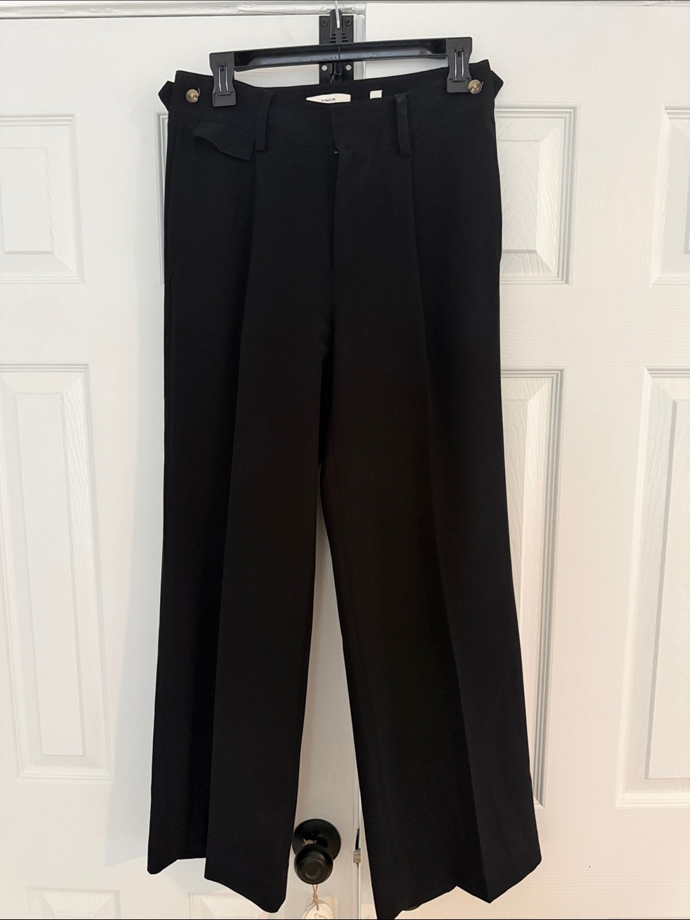 Vince Black Wide-Leg Dress Pants